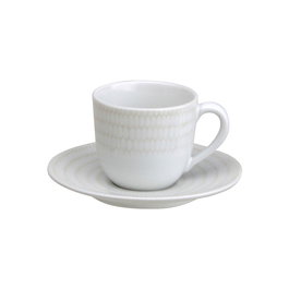 Avet Taza de Café con Plato 120 ml (6 Unidades) Rice Stoneware